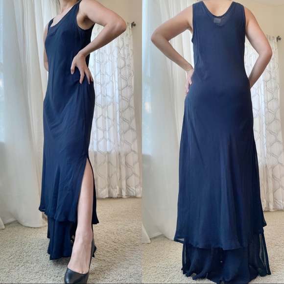 Vtg sheer layered maxi gown - Picture 2 of 3